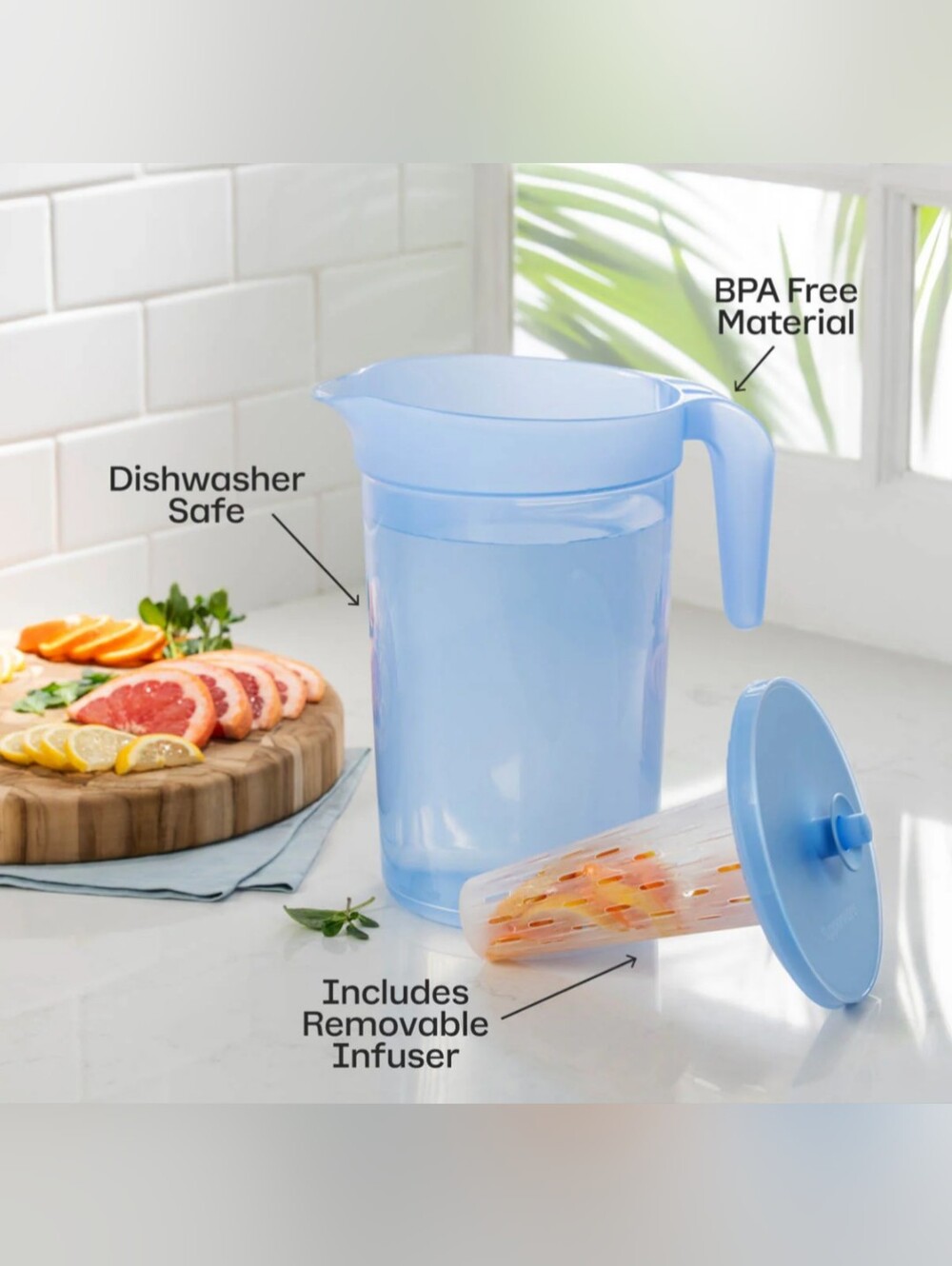 NWT Tupperware® Ilumina 1-Gallon Pitcher with Infuser | 1 Gal / 3.8 L
